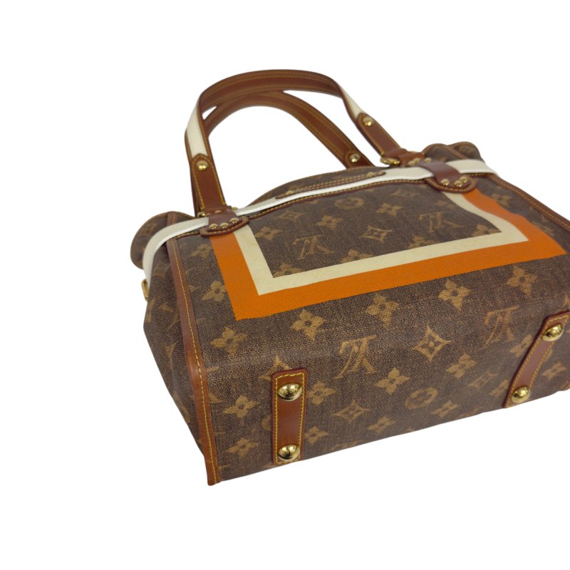 LOUIS VUITTON *罕有* Tisse Rayures 老花 肩背包-14
