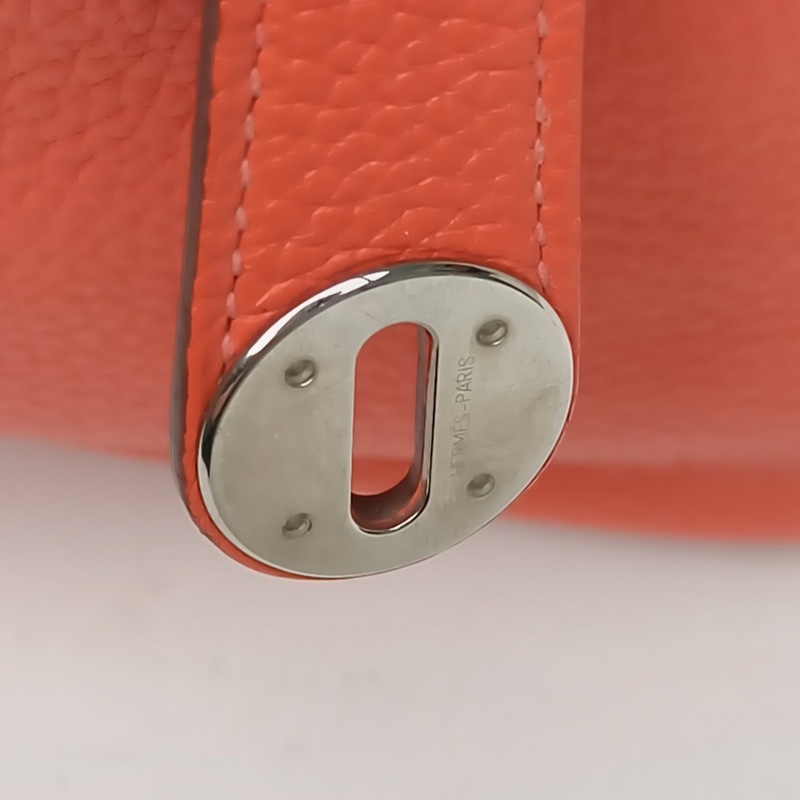 HERMES Lindy34齋普爾粉TC皮R刻銀扣TC-4