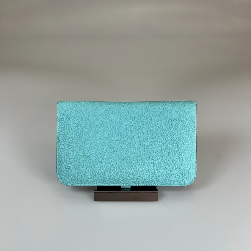HERMES T刻 藍DOGON GM萬用夾-1