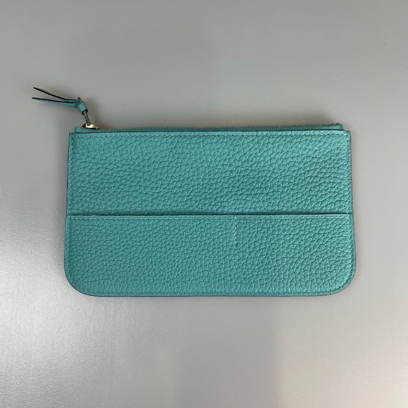 HERMES T刻 藍DOGON GM萬用夾-8