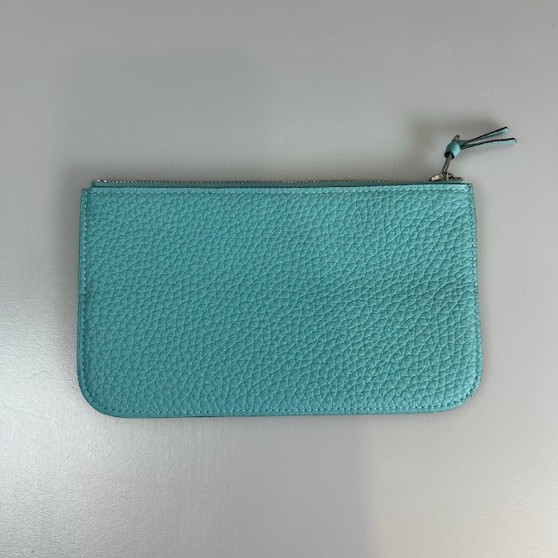 HERMES T刻 藍DOGON GM萬用夾-9