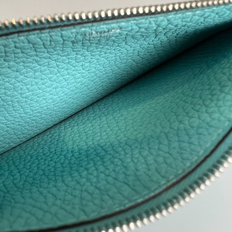HERMES T刻 藍DOGON GM萬用夾-10