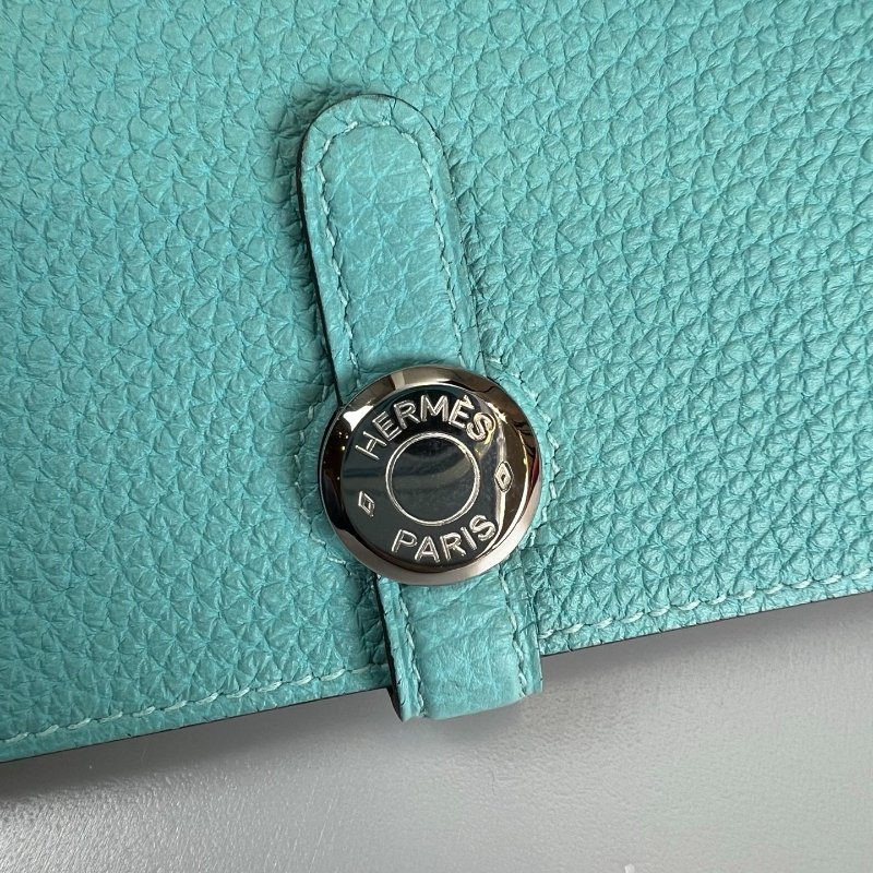 HERMES T刻 藍DOGON GM萬用夾-11