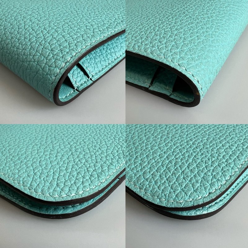 HERMES T刻 藍DOGON GM萬用夾-13
