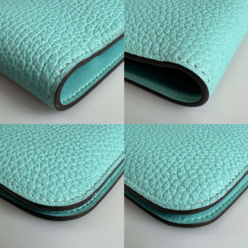 HERMES T刻 藍DOGON GM萬用夾-14