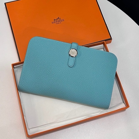 HERMES T刻 藍DOGON GM萬用夾