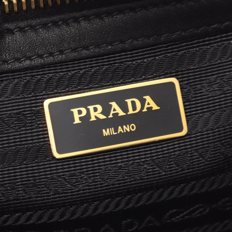 PRADA SAFFIANO SOFT CALF 皮革肩斜背包 黑色 二手 女士-3