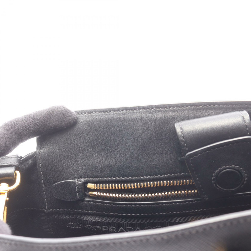 PRADA SAFFIANO SOFT CALF 皮革肩斜背包 黑色 二手 女士-5