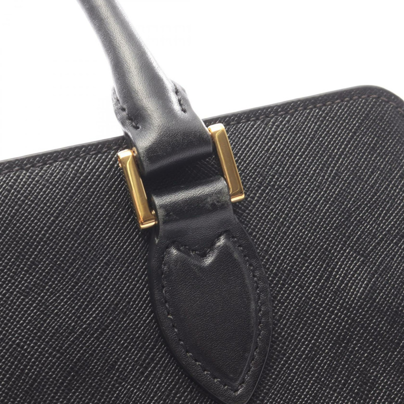 PRADA SAFFIANO SOFT CALF 皮革肩斜背包 黑色 二手 女士-11
