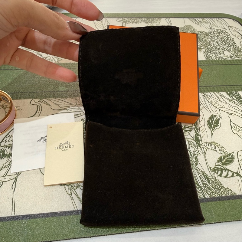 🍙閒置品 九成新🍙Hermes Clic H窄版PM琺瑯手鐲 Gold Pink配金色-19