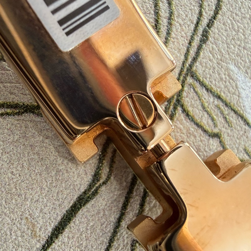 🍙閒置品 九成新🍙Hermes Clic H窄版PM琺瑯手鐲 Gold Pink配金色-36