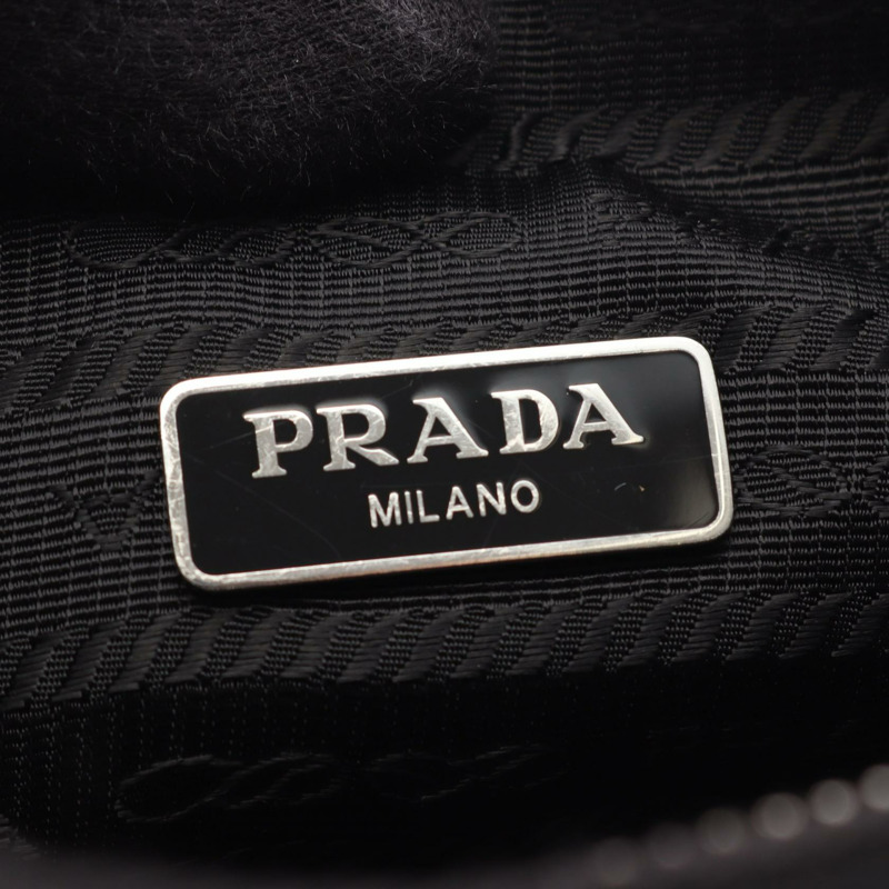 PRADA 2005 復刻版鏈條肩背包 1BH204 尼龍 Saffiano 皮革 二手-3