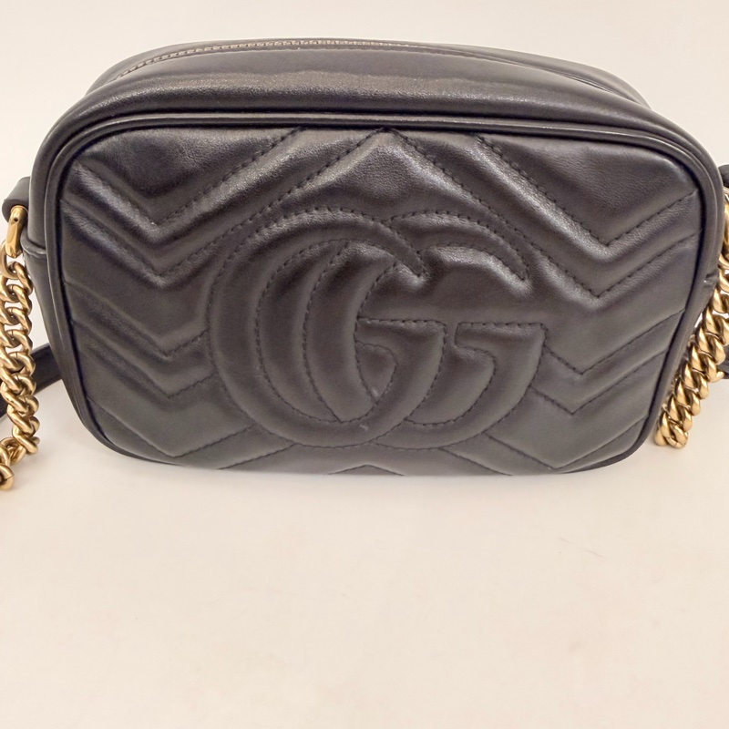 Gucci 黑牛皮馬夢相機包-6