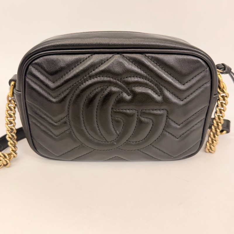 Gucci 黑牛皮馬夢相機包-7