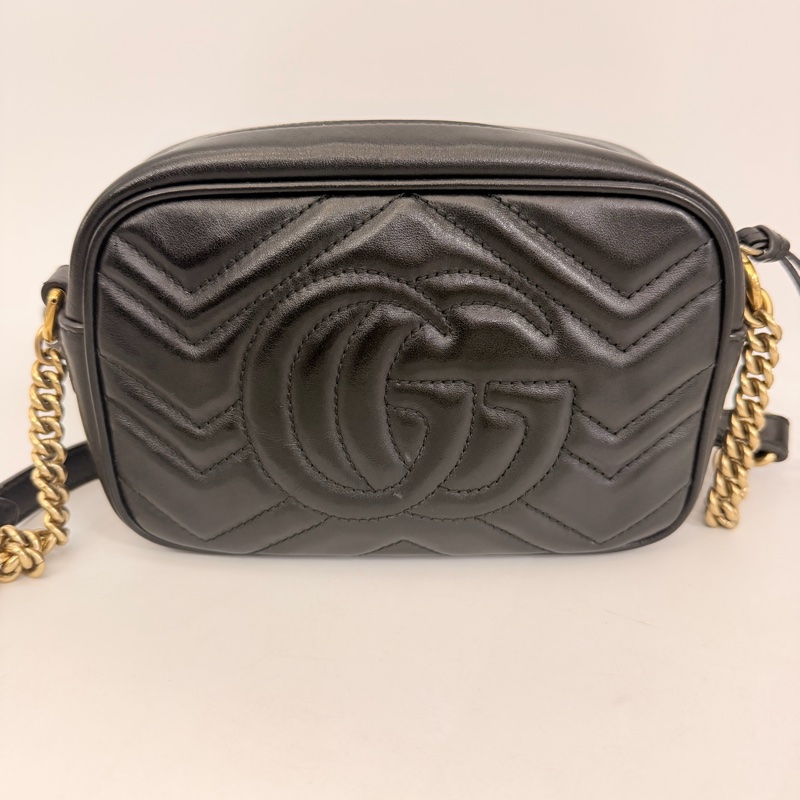 Gucci 黑牛皮馬夢相機包-8