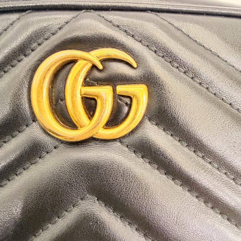 Gucci 黑牛皮馬夢相機包-25