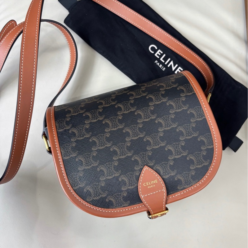 Celine 老花Folco小號馬鞍包-1