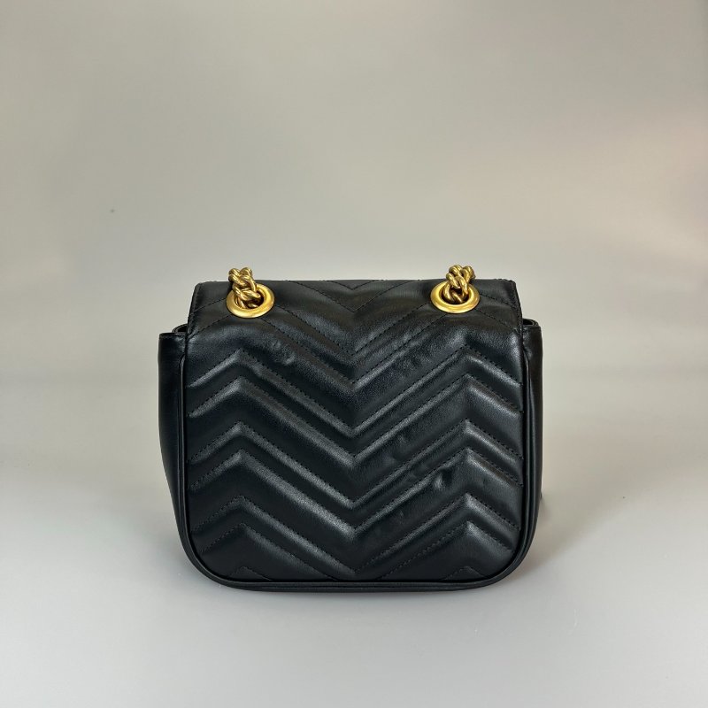 GUCCI 739682 黑MARMONT方胖側肩包-1