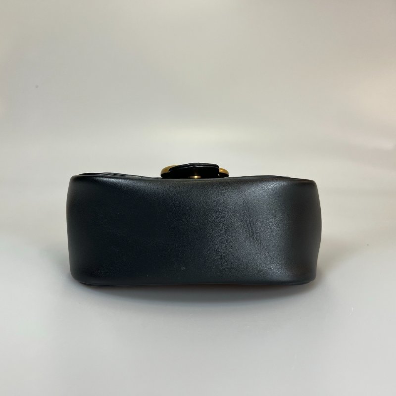 GUCCI 739682 黑MARMONT方胖側肩包-4