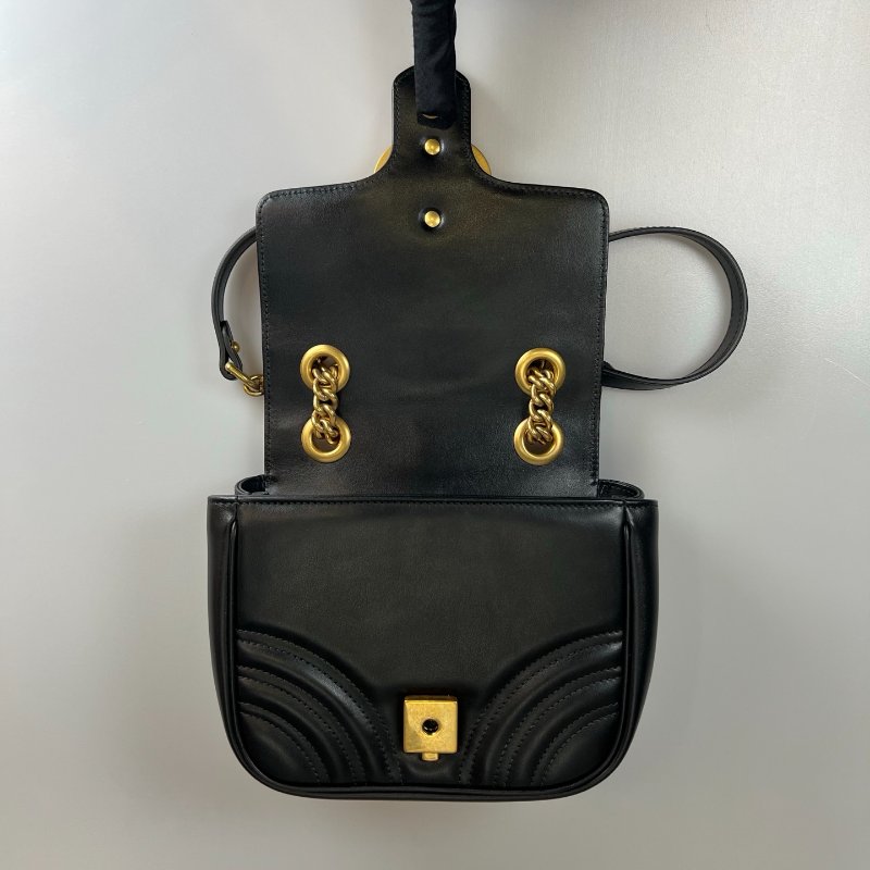 GUCCI 739682 黑MARMONT方胖側肩包-5