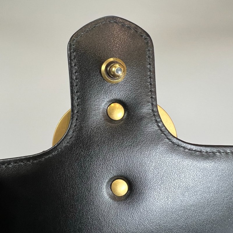 GUCCI 739682 黑MARMONT方胖側肩包-9