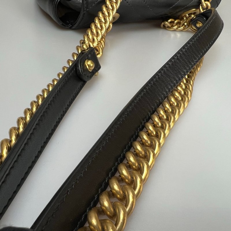 GUCCI 739682 黑MARMONT方胖側肩包-10