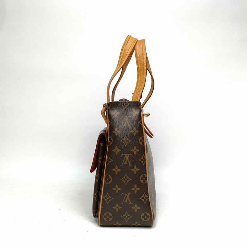 LOUIS VUITTON 中古駱駝包大號老花PVC金扣-1