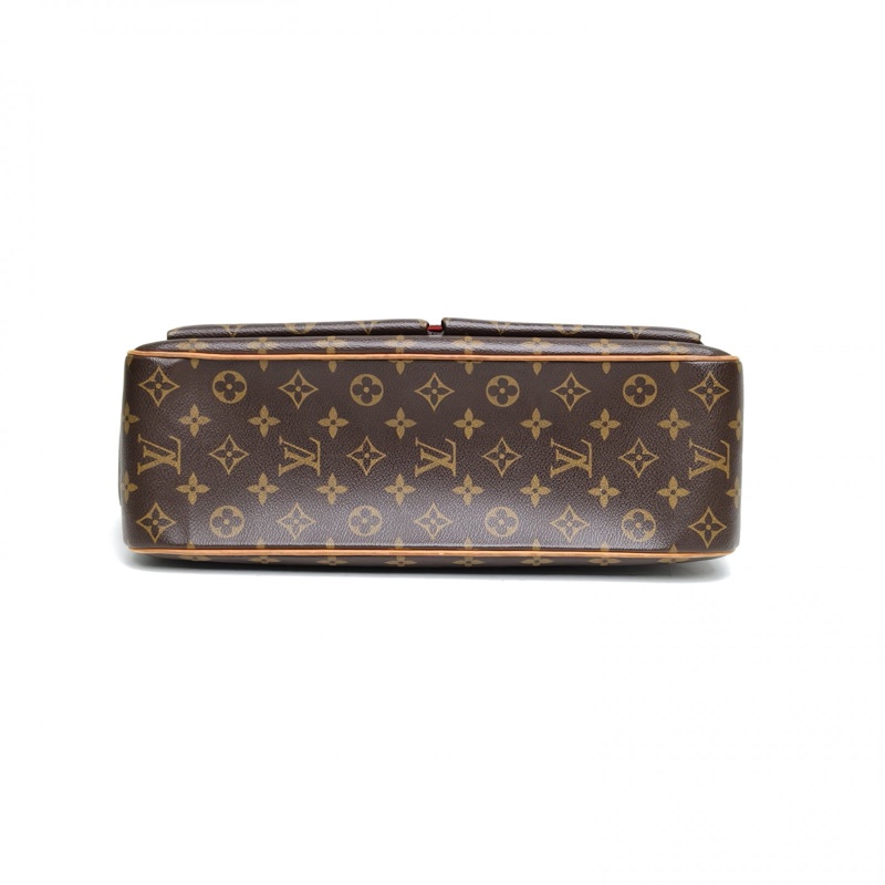 LOUIS VUITTON 中古駱駝包大號老花PVC金扣-3