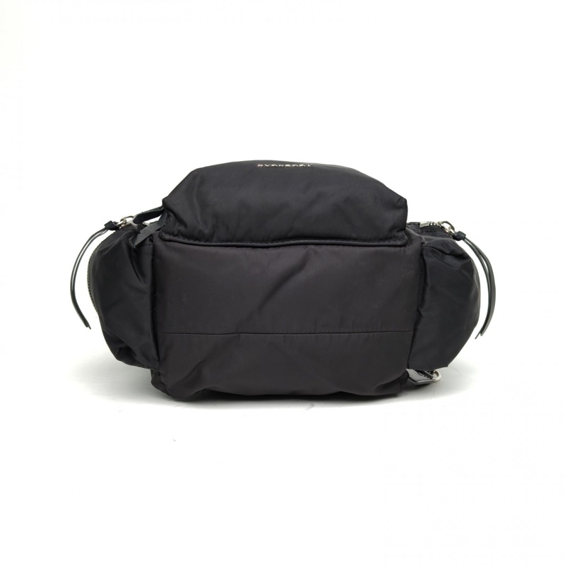 Burberry TheRucksack軍旅雙肩包中號黑色尼龍-3