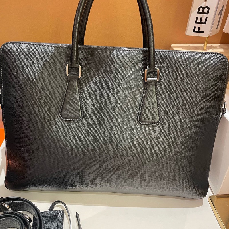 99新普拉達/Prada 男士手提包,電腦包,配肩帶-1
