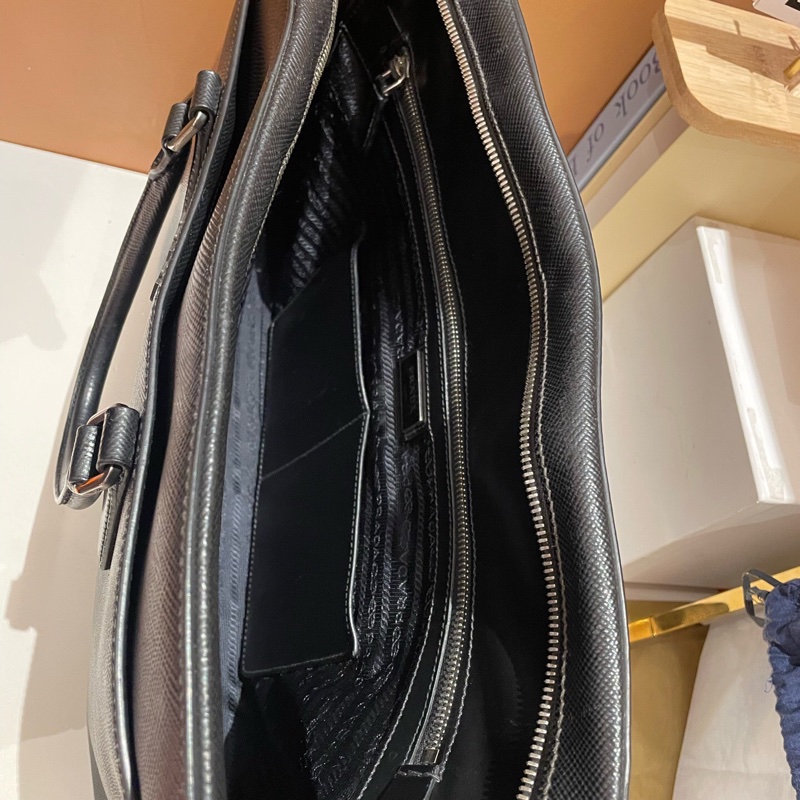 99新普拉達/Prada 男士手提包,電腦包,配肩帶-4
