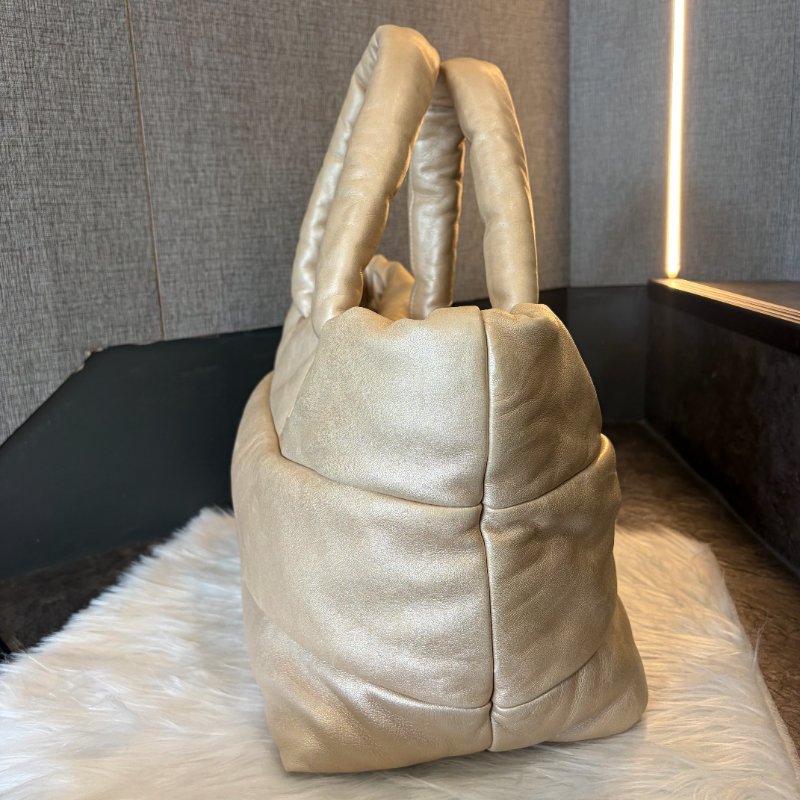 CHANEL 羊皮手提空氣包 奶茶色-2