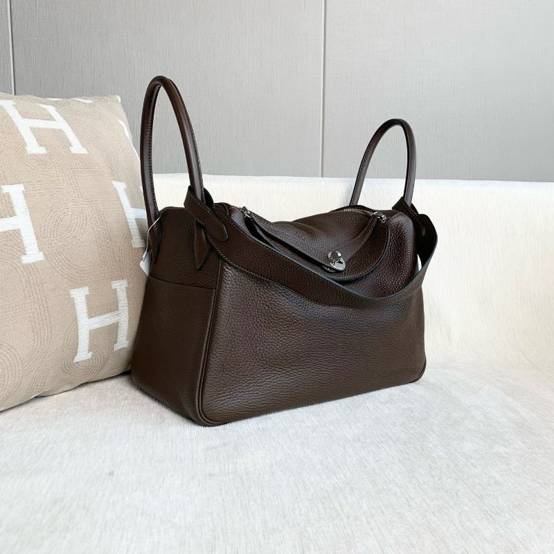 ️Hermes lindy34 烏木色 TC皮 銀扣 34*22*17 98新配件塵袋-3