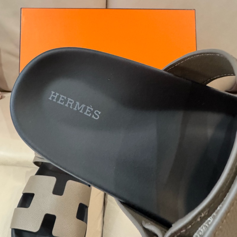 Hermes 愛馬仕 Chypre 二舅鞋/H涼鞋/經典大象灰/40號/全新美品-5