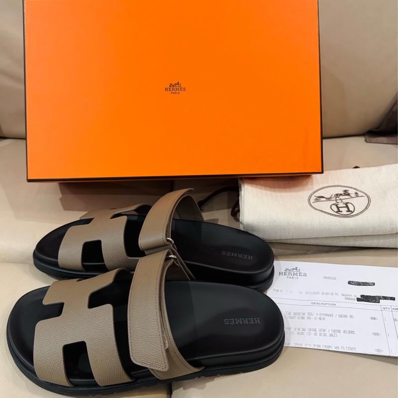 Hermes 愛馬仕 Chypre 二舅鞋/H涼鞋/經典大象灰/40號/全新美品-6