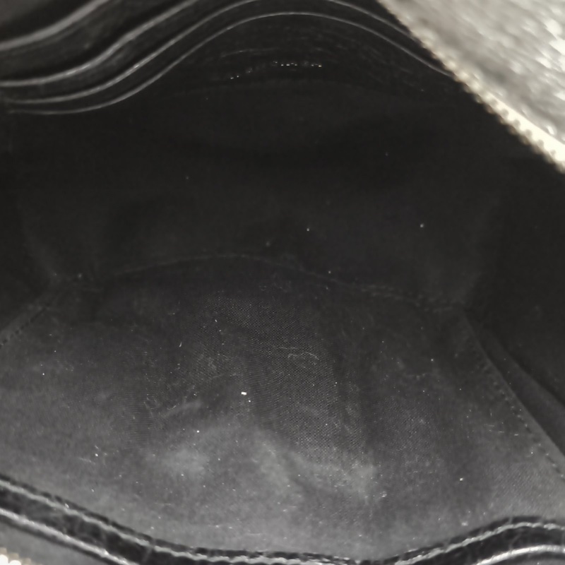 BALENCIAGA 銀色羊皮Bazar購物袋超小號肩背包-4