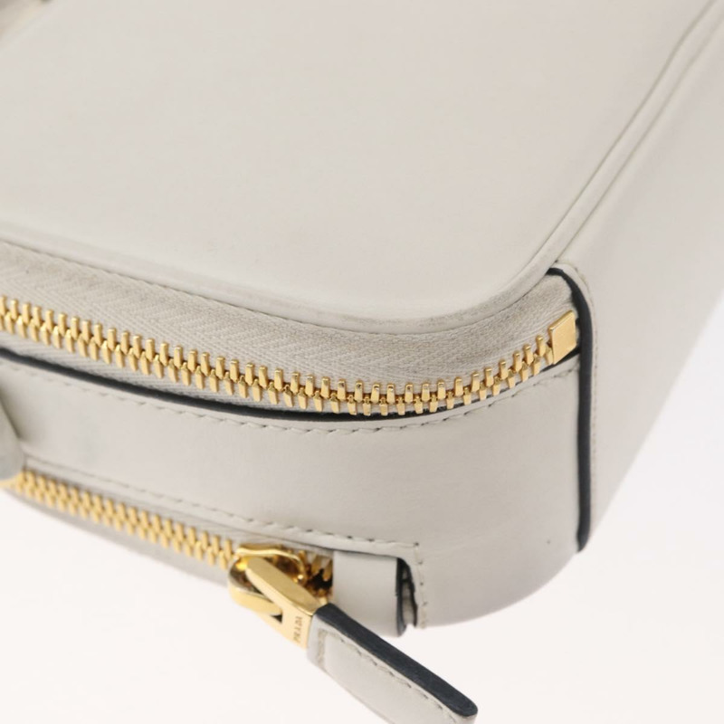 【日本直送】PRADA 手提包 皮革 兩用 白色 金色 正品 179715A-8