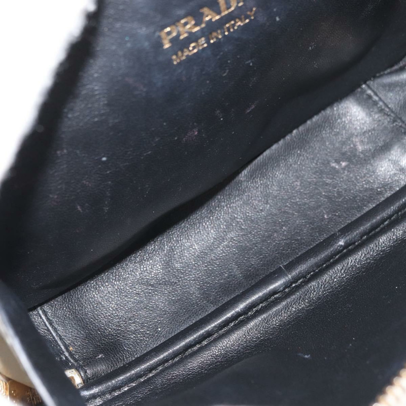 【日本直送】PRADA 手提包 皮革 兩用 白色 金色 正品 179715A-10