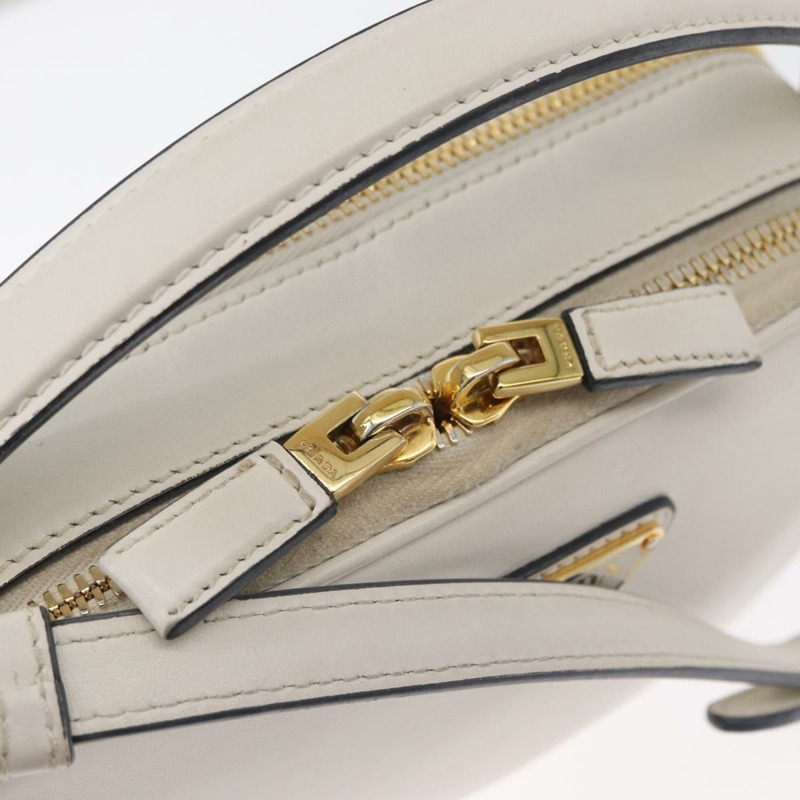 【日本直送】PRADA 手提包 皮革 兩用 白色 金色 正品 179715A-18