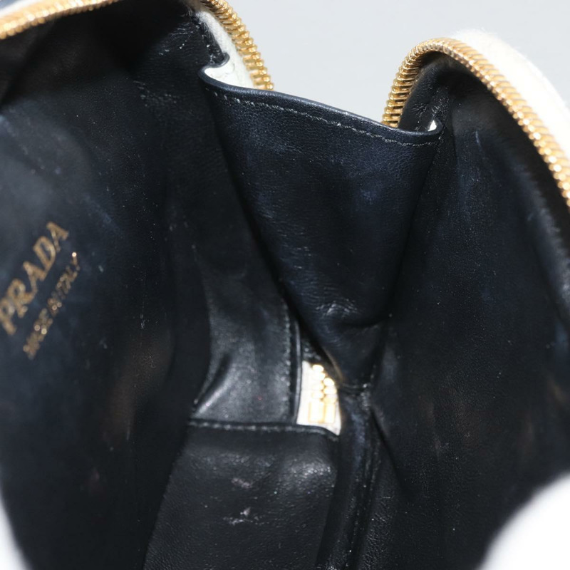 【日本直送】PRADA 手提包 皮革 兩用 白色 金色 正品 179715A-21
