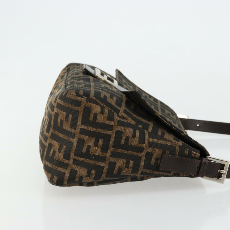 【日本直送】FENDI Zucca帆布Mamma Baguette單肩包 黑色棕色 正品 179826SAV-2