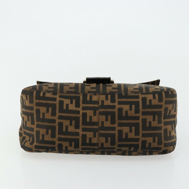 【日本直送】FENDI Zucca帆布Mamma Baguette單肩包 黑色棕色 正品 179826SAV-4