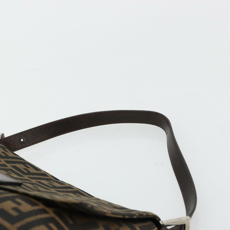 【日本直送】FENDI Zucca帆布Mamma Baguette單肩包 黑色棕色 正品 179826SAV-7