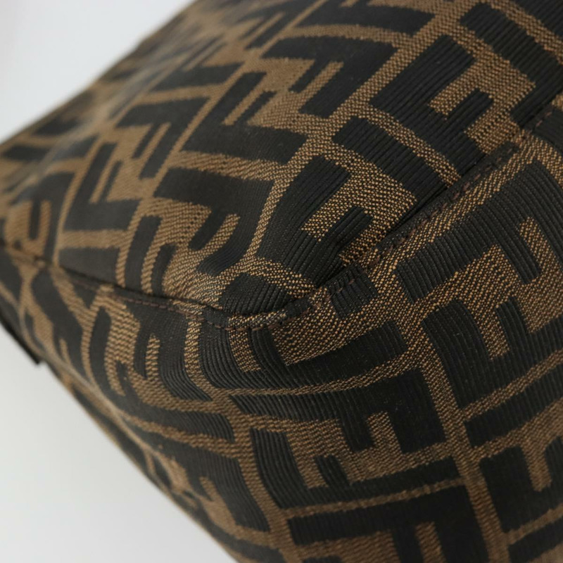 【日本直送】FENDI Zucca帆布Mamma Baguette單肩包 黑色棕色 正品 179826SAV-15