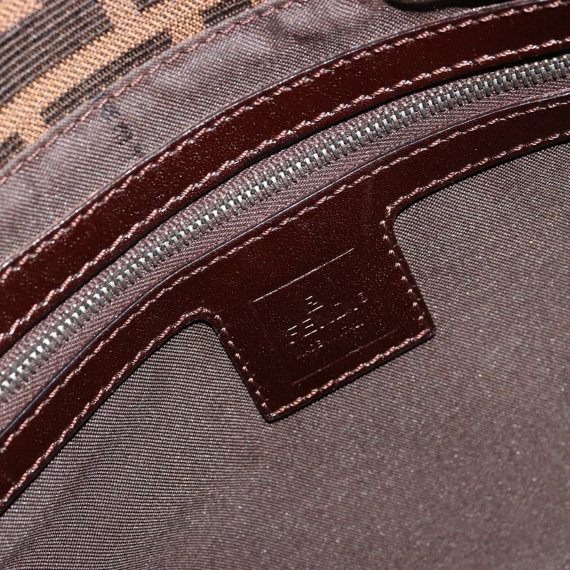 【日本直送】FENDI Zucca帆布Mamma Baguette單肩包 黑色棕色 正品 179826SAV-20