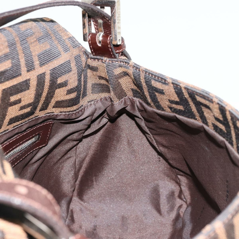 【日本直送】FENDI Zucca帆布Mamma Baguette單肩包 黑色棕色 正品 179826SAV-21