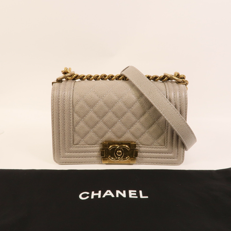 CHANEL 牛皮皮革Boy 20鏈帶肩背袋-9