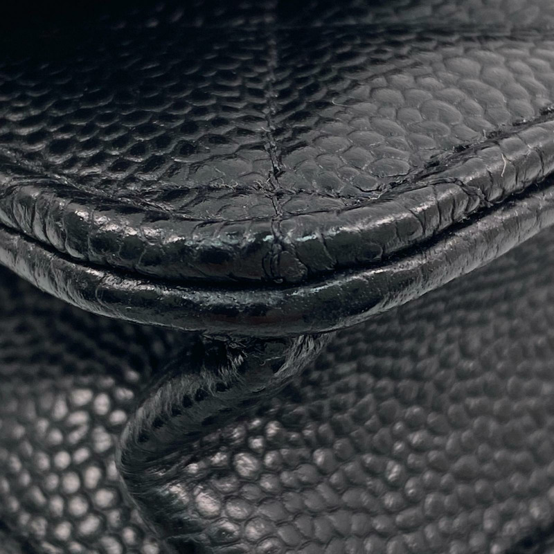 △ CHANEL 香奈兒 Black Caviar Skin 19CM Gold Tone Metal Chain Wallet 黑色粒紋小牛皮19CM金色金屬鏈條銀包 AP4241-267010988-8