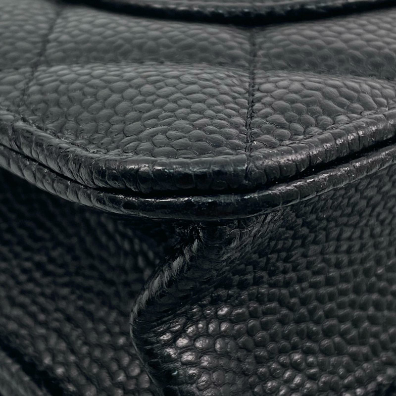 △ CHANEL 香奈兒 Black Caviar Skin 19CM Gold Tone Metal Chain Wallet 黑色粒紋小牛皮19CM金色金屬鏈條銀包 AP4241-267010988-10