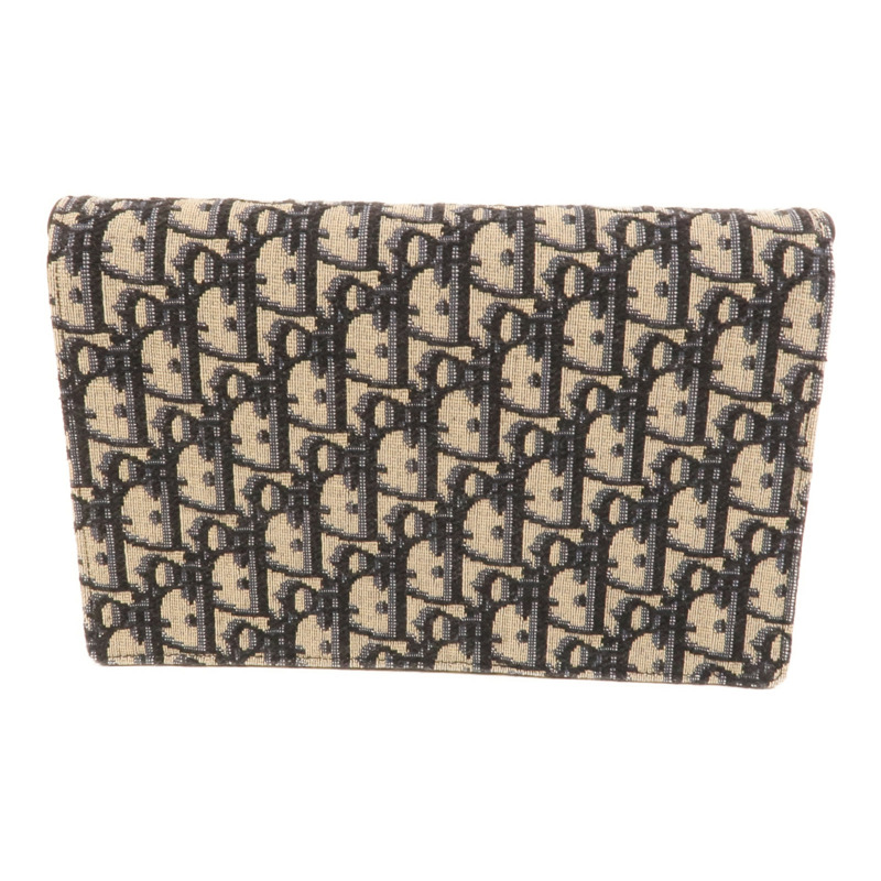 Dior 帆布Saddle Wallet On Chain鏈帶肩背袋-1